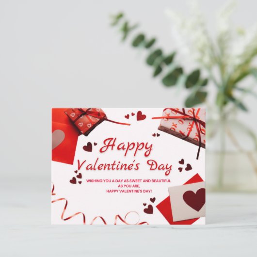 Cartes Pour Fêtes Annuelles Heureuse Sainte-Valentin - Vous souhaite une douce (Debout devant)