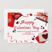 Cartes Pour Fêtes Annuelles Heureuse Sainte-Valentin - Vous souhaite une douce (Devant / Derrière)