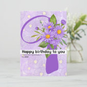 Cartes Pour Fêtes Annuelles heureux anniversaire pour vous : Septembre fleur d (Debout devant)