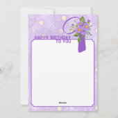 Cartes Pour Fêtes Annuelles heureux anniversaire pour vous : Septembre fleur d (Dos)