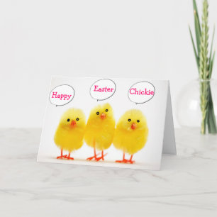 CARTES POUR FÊTES ANNUELLES HEUREUX CHICKIE DE PÂQUES DE TOUS VOS PEEPS
