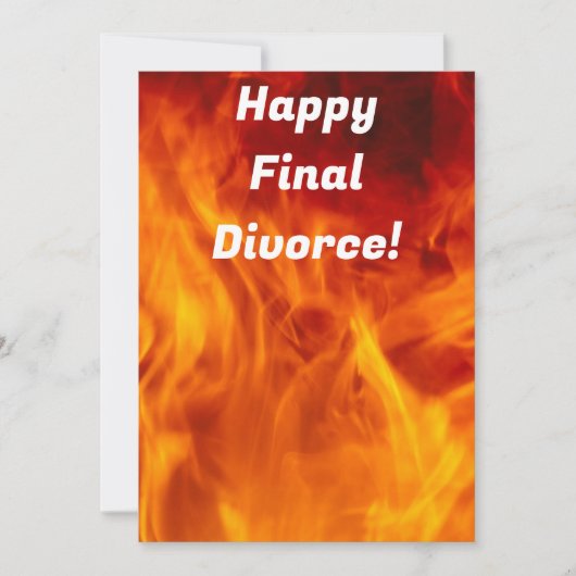 Cartes Pour Fêtes Annuelles Heureux divorce final (Devant)
