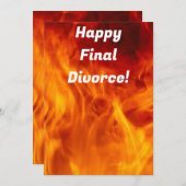 Cartes Pour Fêtes Annuelles Heureux divorce final (Devant / Derrière)