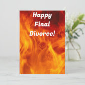 Cartes Pour Fêtes Annuelles Heureux divorce final (Debout devant)