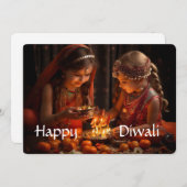 Cartes Pour Fêtes Annuelles Heureux Diwali (Devant / Derrière)