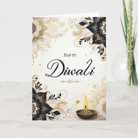 Cartes Pour Fêtes Annuelles Heureux Diwali (Devant)