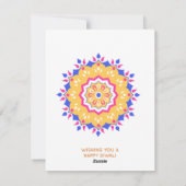 Cartes Pour Fêtes Annuelles Heureux Diwali (Dos)