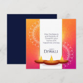 Cartes Pour Fêtes Annuelles Heureux Diwali (Devant / Derrière)