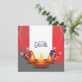 Cartes Pour Fêtes Annuelles Heureux Diwali (Debout devant)