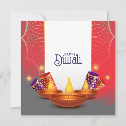 Cartes Pour Fêtes Annuelles Heureux Diwali (Devant)