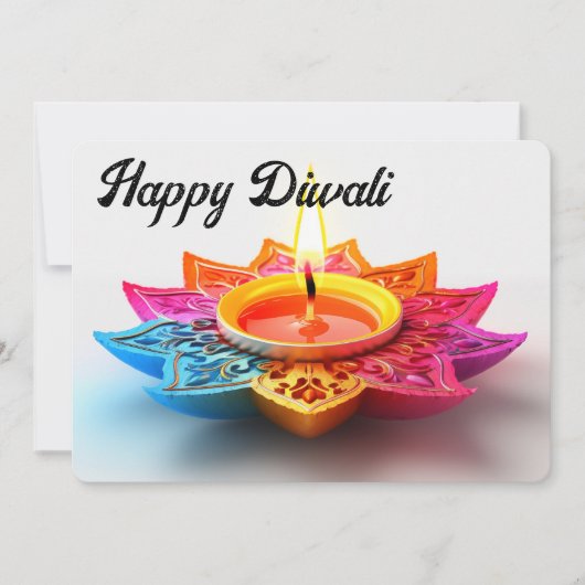 Cartes Pour Fêtes Annuelles Heureux Diwali (Devant)