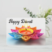 Cartes Pour Fêtes Annuelles Heureux Diwali (Debout devant)