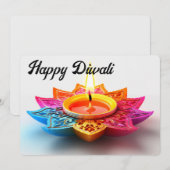 Cartes Pour Fêtes Annuelles Heureux Diwali (Devant / Derrière)