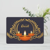 Cartes Pour Fêtes Annuelles Heureux Diwali (Debout devant)