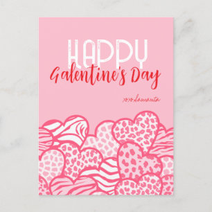 Cartes Pour Fêtes Annuelles Heureux Galentine Blush rose Poster de animal Nom 