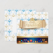 Cartes Pour Fêtes Annuelles Heureux Hanoukka ! Fêtes (Devant / Derrière)