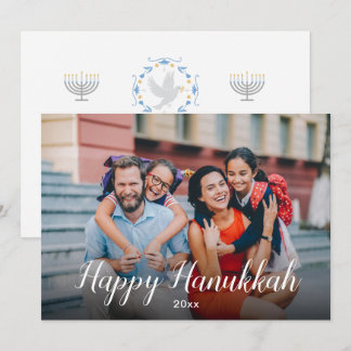 Cartes Pour Fêtes Annuelles Heureux Hanoukka paisible Joyeux Photo moderne
