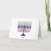 Cartes Pour Fêtes Annuelles Heureux Hanoukka Shalom (Dos)