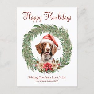 Cartes Pour Fêtes Annuelles Heureux Howlidays mignon Brittany Spaniel Chien