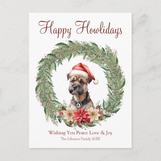 Cartes Pour Fêtes Annuelles Heureux Howlidays mignon Cairn Terrier Chien (Devant)