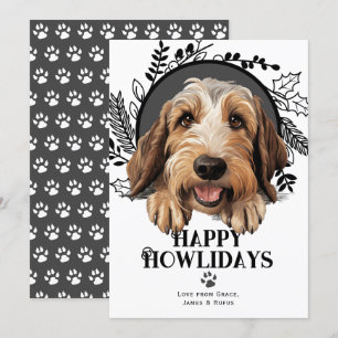 Cartes Pour Fêtes Annuelles Heureux Howlidays Petit Basset Griffon Vendeen Chi