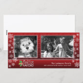 Cartes Pour Fêtes Annuelles Heureux Noël - collage de 2 photos (Devant / Derrière)