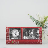 Cartes Pour Fêtes Annuelles Heureux Noël - collage de 2 photos (Debout devant)