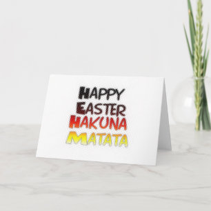 Cartes Pour Fêtes Annuelles Heureux Pâques Hakuna Matata Saison de Vacances