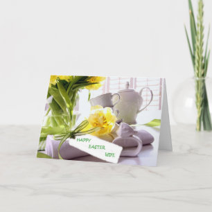 CARTES POUR FÊTES ANNUELLES HEUREUX PÂQUES POUR MA FEMME