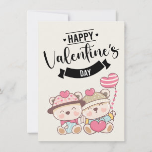 Cartes Pour Fêtes Annuelles heureux san valentin amoureux buvant du café