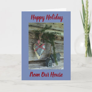 CARTES POUR FÊTES ANNUELLES **HEUREUX VACANCES DE NOTRE MAISON À VOTRE CHARME*
