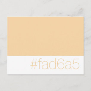 Cartes Pour Fêtes Annuelles Hex FAD6A5 Orange Clair Chaud Abricot Minimaliste