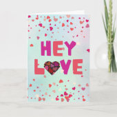 Cartes Pour Fêtes Annuelles Hey Love Saint-Valentin (Devant)