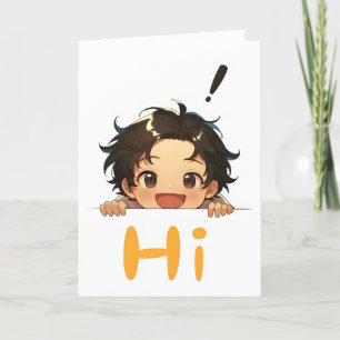 Cartes Pour Fêtes Annuelles Hi Anime Boy Chibi