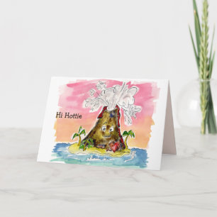 Cartes Pour Fêtes Annuelles Hi Hottie -I Lava You Volcano Valentine Card