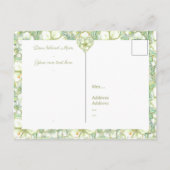 Cartes Pour Fêtes Annuelles Hibiscus & dentelle BLANC (Dos)