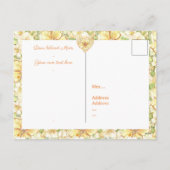 Cartes Pour Fêtes Annuelles Hibiscus & dentelle JAUNE (Dos)