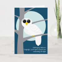 Hibou de Milou de Haiku de solstice d'hiver