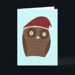 Cartes Pour Fêtes Annuelles Hibou de Noël<br><div class="desc">Hibou de Noël</div>