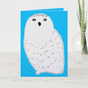 Cartes Pour Fêtes Annuelles Hibou des neiges glamour moderne