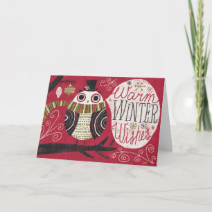 Cartes Pour Fêtes Annuelles Hibou original de Noël