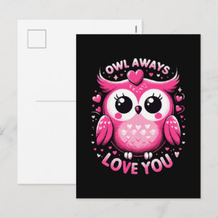 Cartes Pour Fêtes Annuelles Hibou t'aime toujours - Saint Valentin