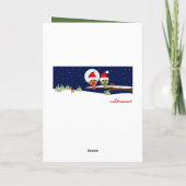 Cartes Pour Fêtes Annuelles Hiboux mignons de Noël et texte fait sur commande (Dos)
