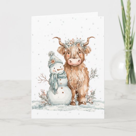 Cartes Pour Fêtes Annuelles Highland Christmas Friends (Devant)