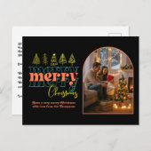 Cartes Pour Fêtes Annuelles Hip Holiday Cozy Arch Photo Joyeux Noël (Devant / Derrière)