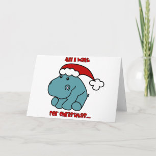 Cartes Pour Fêtes Annuelles Hippo de Noël