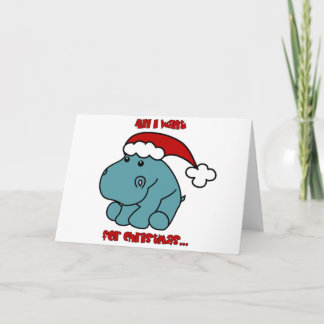 Cartes Pour Fêtes Annuelles Hippo de Noël