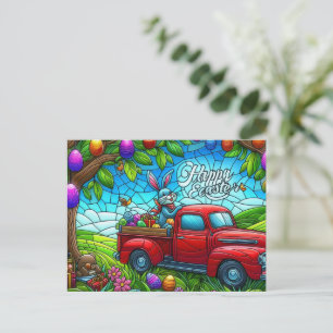Cartes Pour Fêtes Annuelles Hippo de Pâques violet
