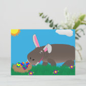 Cartes Pour Fêtes Annuelles Hippo Easter (Debout devant)