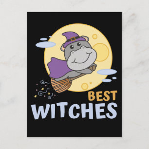 Cartes Pour Fêtes Annuelles Hippo Halloween sorcières enfants sorcières Meille